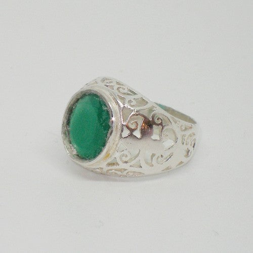 Green Chalcedony Statement Ring