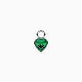 Ciondolo a cuore verde per orecchini