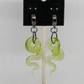 Green Snake Dangle Earrings