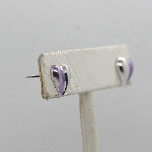 Half Purple Heart Studs