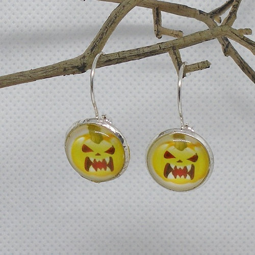 Halloween Cabochon Drop Earrings