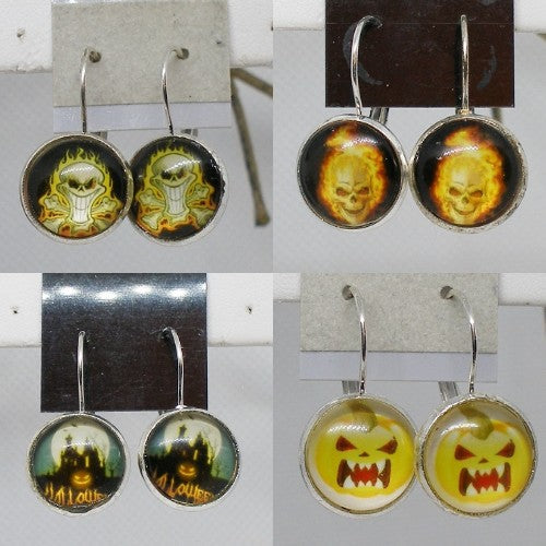 Halloween Cabochon Drop Earrings