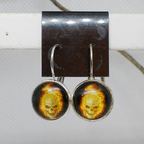 Halloween Cabochon Drop Earrings