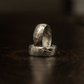 Hammered "Poseidon"  Steel Ring- Full Polish