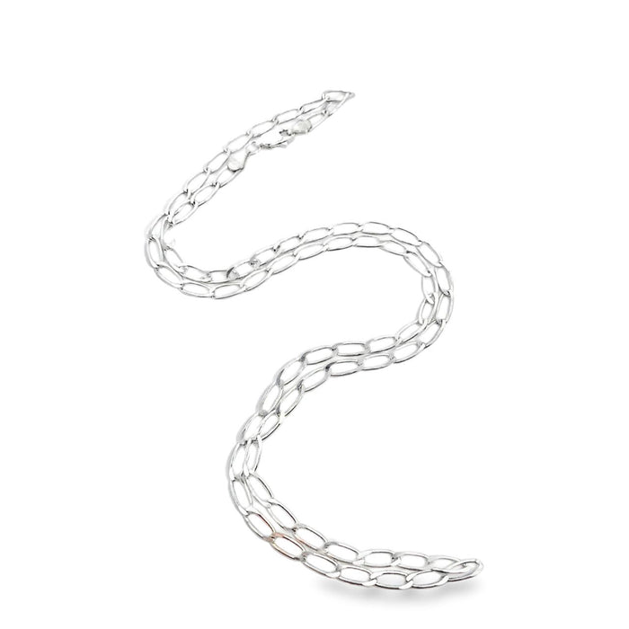Handcrafted 22 Inch Sterling Silver Paperclip Chain - Unique 3.6mm Fashion Link Chain