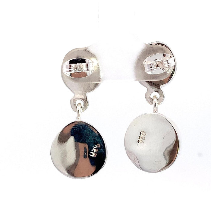 photo of refined pearl jewelry everyday wear styling on a white background-rear view