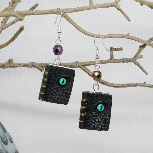 Haunted Book Dangle Earrings