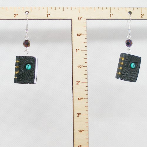 Haunted Book Dangle Earrings
