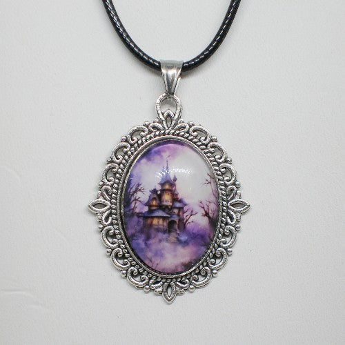 Haunted House Pendant Necklace