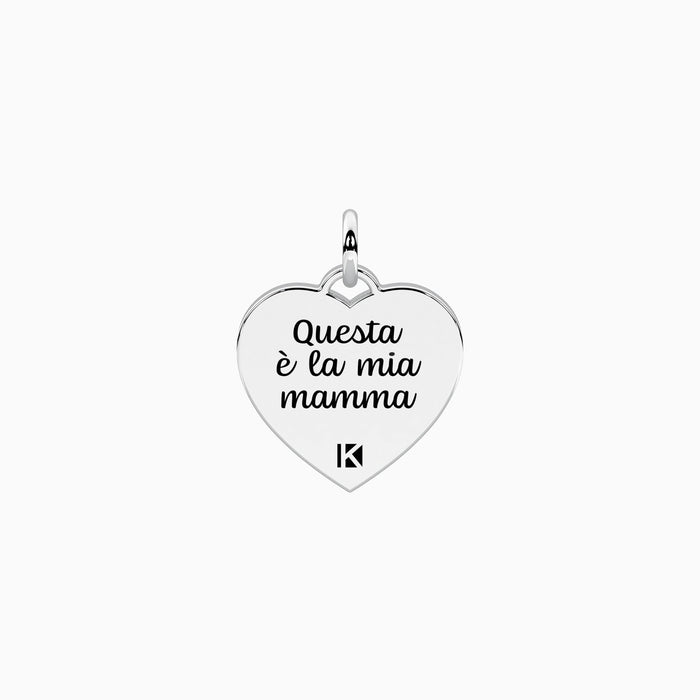 Ciondolo cuore con scritta per la mamma