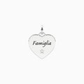 Ciondolo cuore con scritta Famiglia