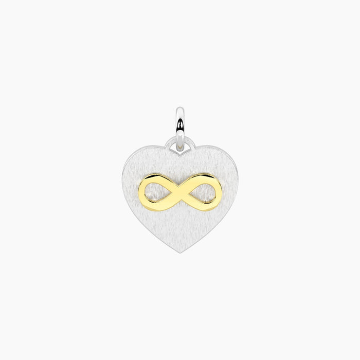 Ciondolo cuore con elemento infinito