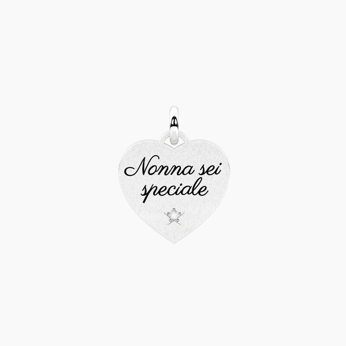Ciondolo cuore con scritta per la nonna