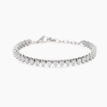 Bracciale tennis cuore con zirconi bianchi