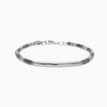 Bracciale in acciaio e ematite