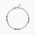 Bracciale in acciaio e ematite