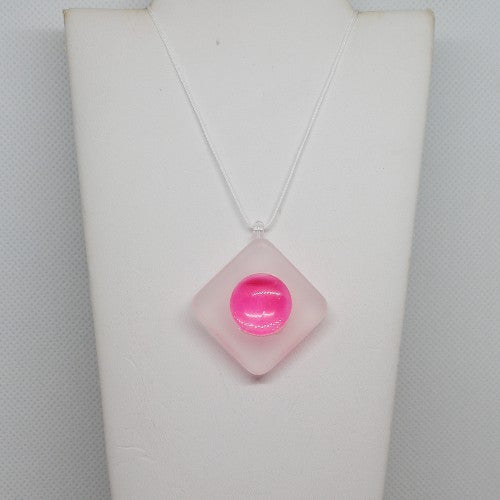 Hot Pink Pendant Necklace
