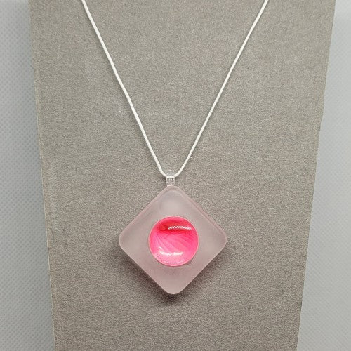 Hot Pink Pendant Necklace