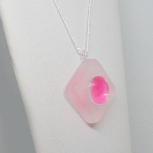 Hot Pink Pendant Necklace