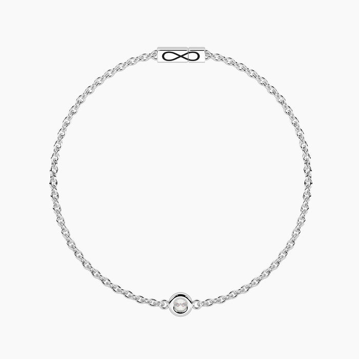 Bracciale infinity con diamante lab-grown