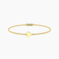Bracciale Infinity in acciaio dorato con cuore