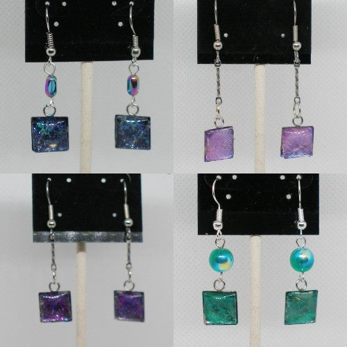 Iridescent Polish Drop Earrings