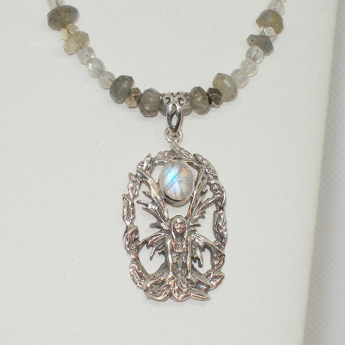 Labradorite Fairy Pendant Necklace