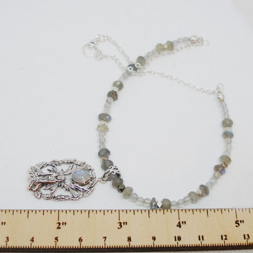 Labradorite Fairy Pendant Necklace