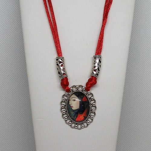 Lady in Red Necklace