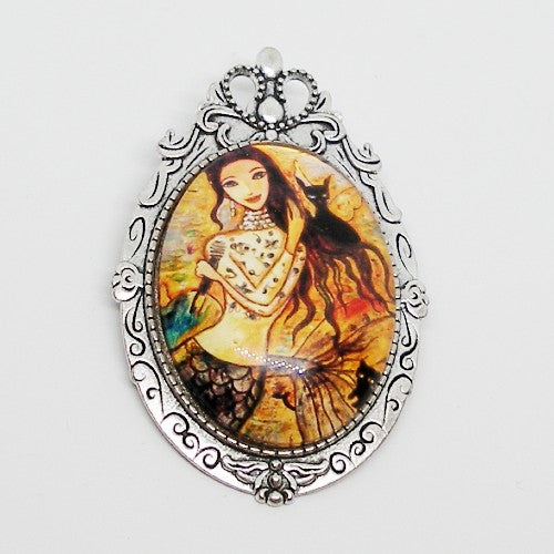 Large Mermaid Brooch