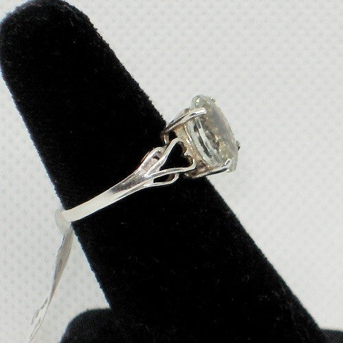 Large Prasiolite Solitaire Ring