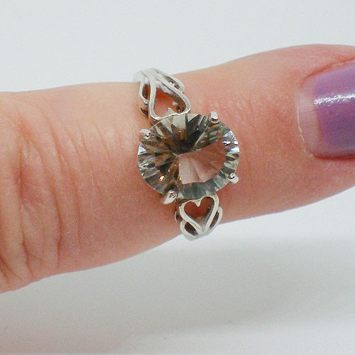Large Prasiolite Solitaire Ring