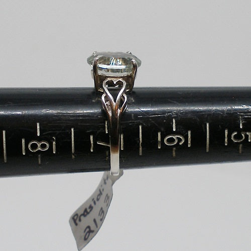 Large Prasiolite Solitaire Ring