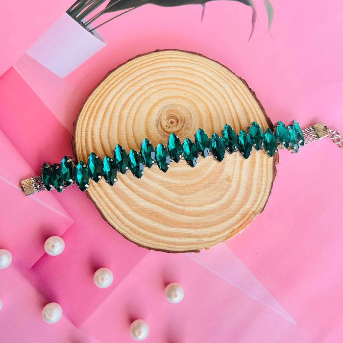Layla cryastal bracelets velvet box by shweta