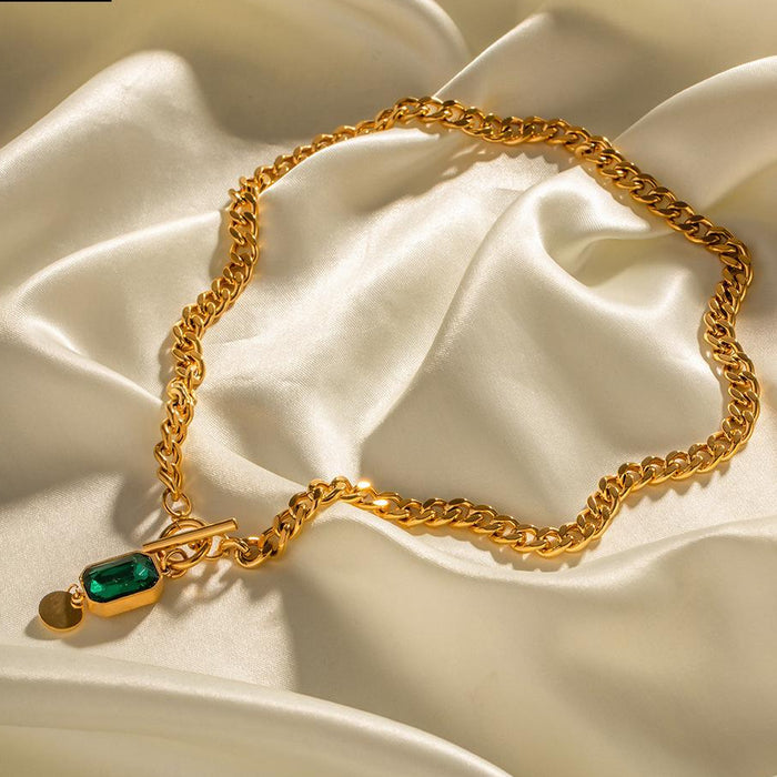 Layla Emerald Charm neckchain