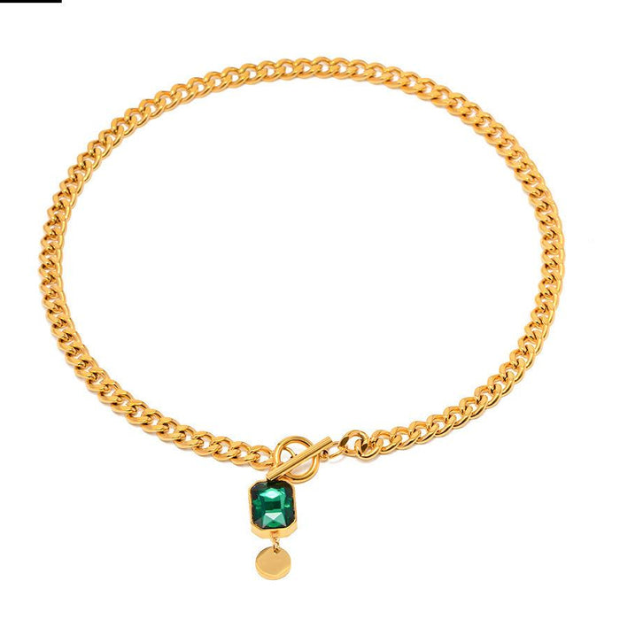 Layla Emerald Charm neckchain