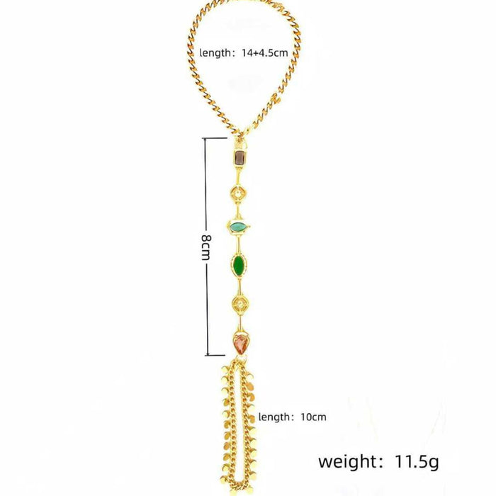 Layla Multi-Stone Radiant Hand Harness