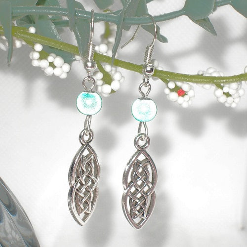 Long Celtic Knot Dangle Earringss
