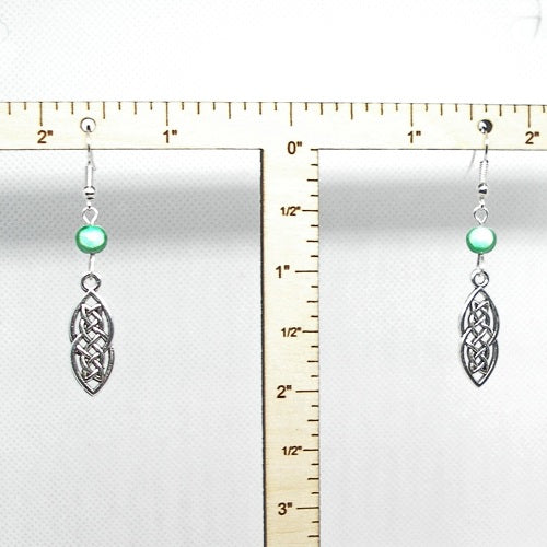 Long Celtic Knot Dangle Earringss