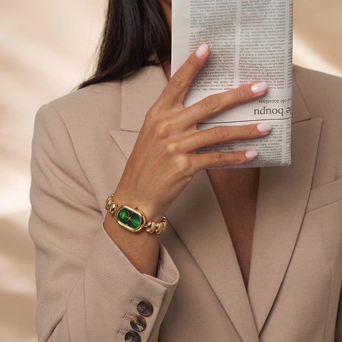 Elegant, polished, and beautifully feminine, the Luxe Oval Watch is made for someone who loves graceful timepieces with a refined jewelry-inspired touch. Designed with a smooth oval dial, rounded bracelet links, and a glossy metallic finish, this watch brings a sophisticated glow that feels perfect for everyday styling, office wear, special occasions, or thoughtful gifting.