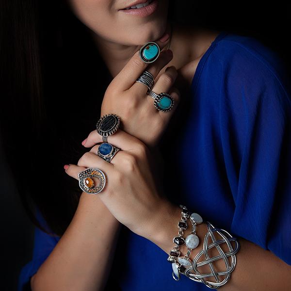 Manuel Figueroa's Handmade Black Tourmaline Ring in Organic Sterling Silver