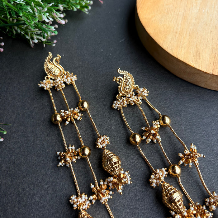 Meher Long Jhumka Earrings