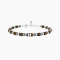 Bracciale uomo in acciaio e pietre naturali