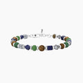 Bracciale uomo con pietre multicolor