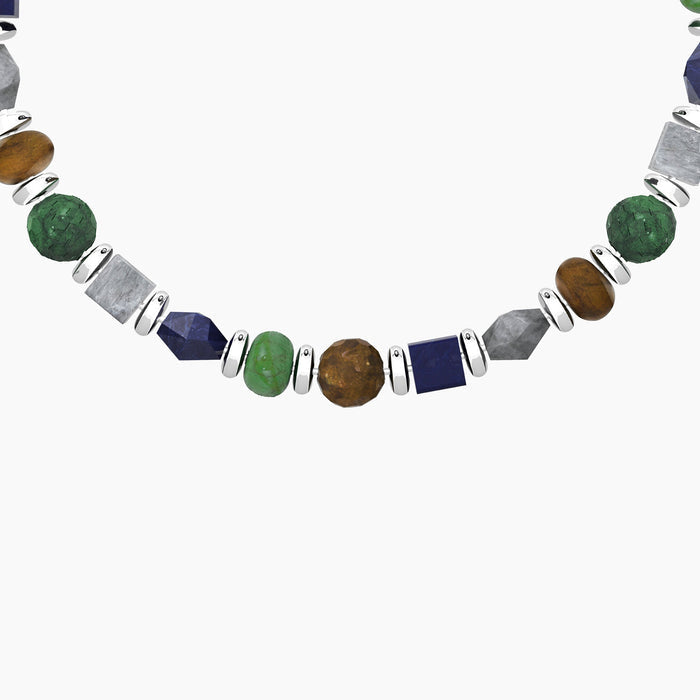 Bracciale uomo con pietre multicolor