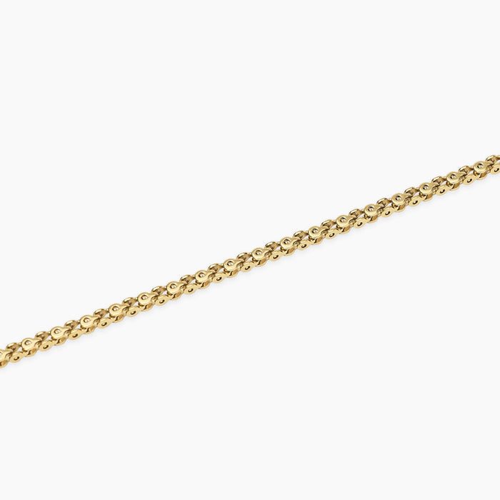 Bracciale uomo in acciaio dorato con catena fancy