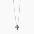 Collana da uomo con croce nera