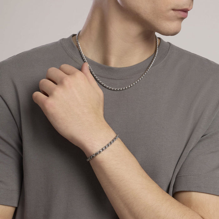 Bracciale uomo in acciaio con catena cardano