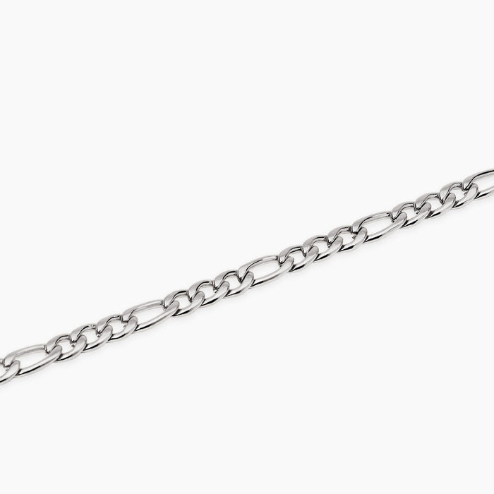 Bracciale uomo in acciaio con catena figaro
