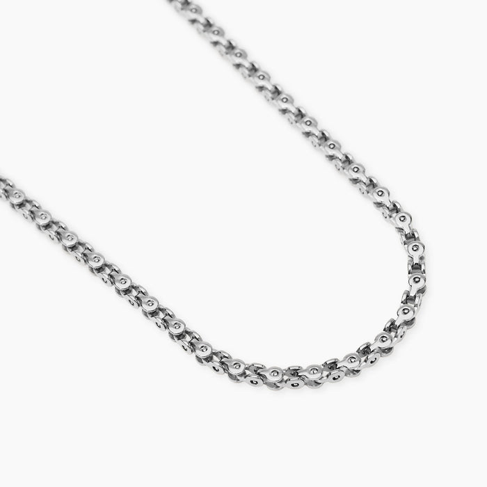 Collana uomo in acciaio con catena fancy